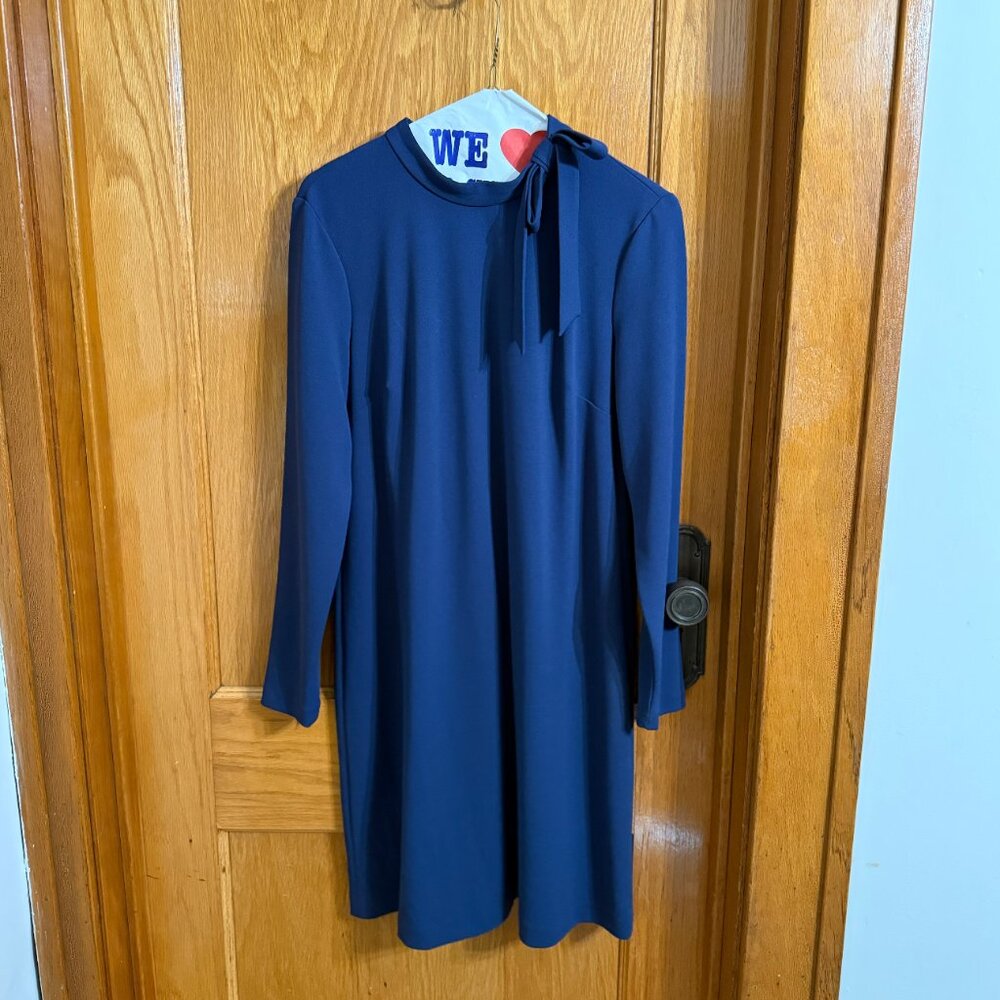 Calvin Klein - Navy Bow Dress - Like New - Picture 3 of 5